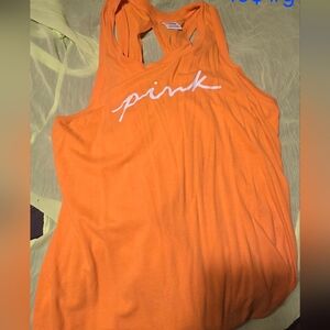PINK Victoria's Secret Vibrant Orange Tank Top
